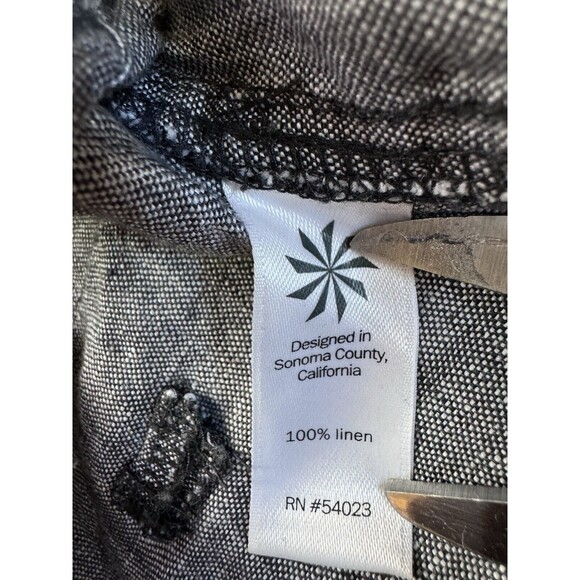 Women’s ATHLETA 100% Linen Cropped Ankle Pants Gray Chambray  Sz 4 Causal Career - Picture 4 of 9